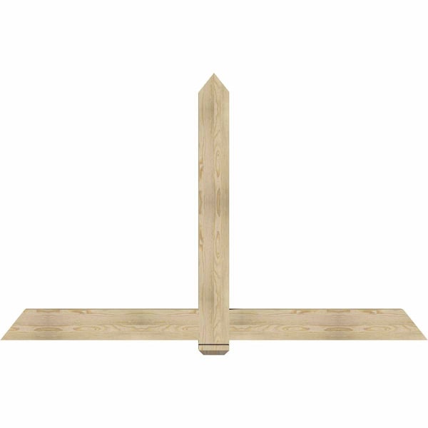 Ekena Millwork Eugene Rough Sawn Timber Gable Bracket, Douglas Fir, 84"W x 53"H x 4"D x 6"F, 15/12 Pitch GBW084X53X0406EUG00RDF - main